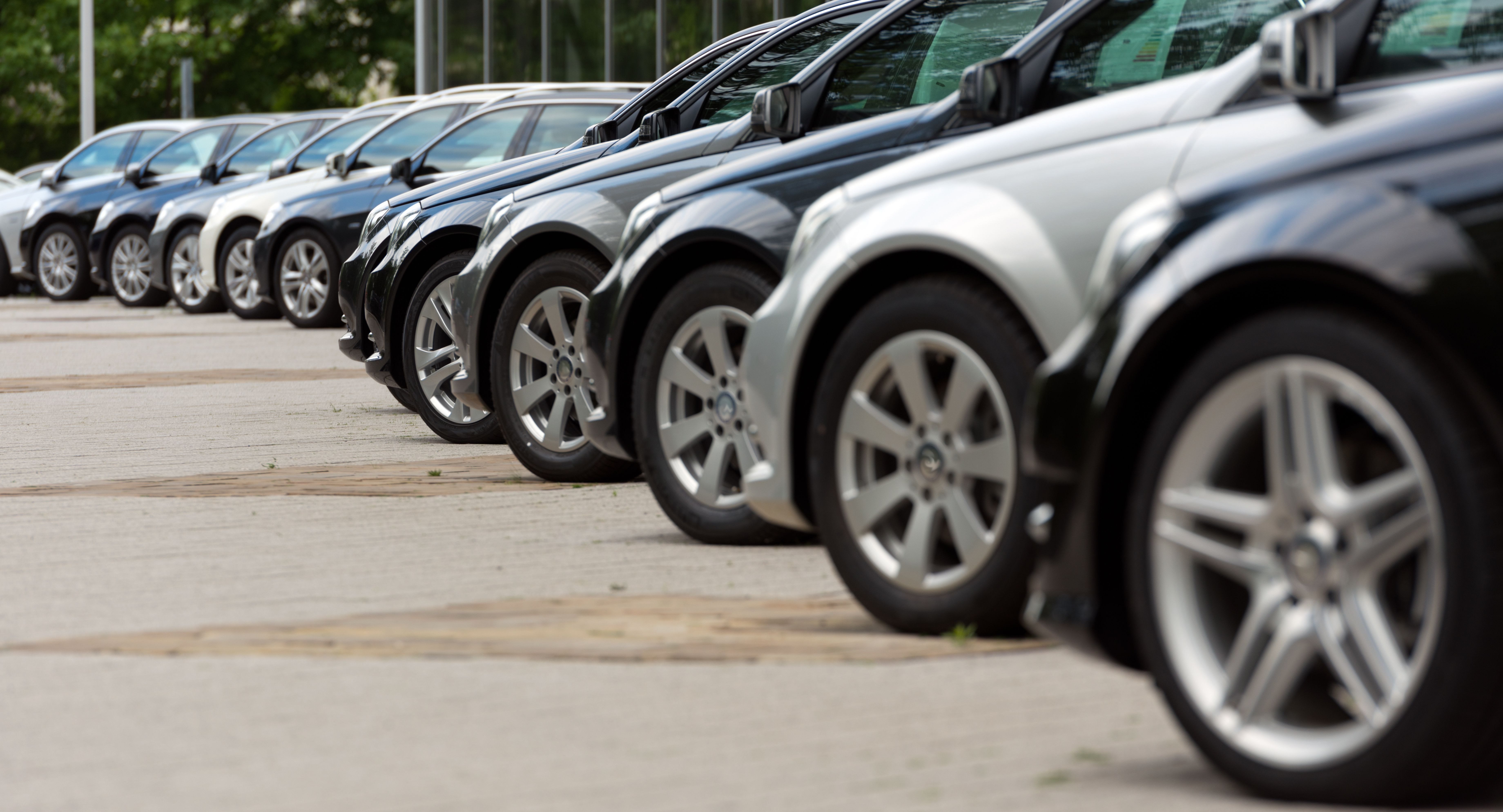 A lot of cars in openair.